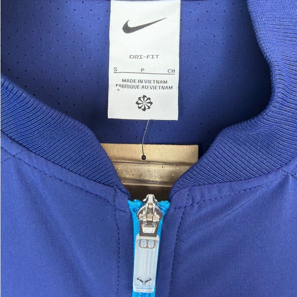 NWT Nike Dri-Fit Rafa Nadal Blue Tennis Jacket Mens Size Small (DV2885-492) - Picture 7 of 10